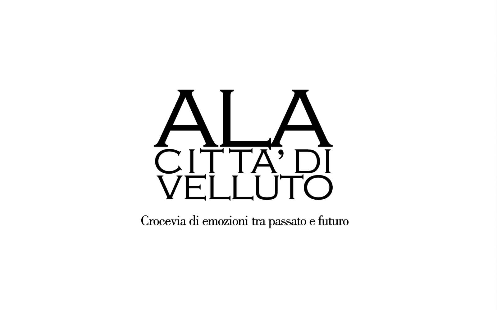 logo in versione positivo progettato da Diadestudio per la rassegna Ala Città di Velluto