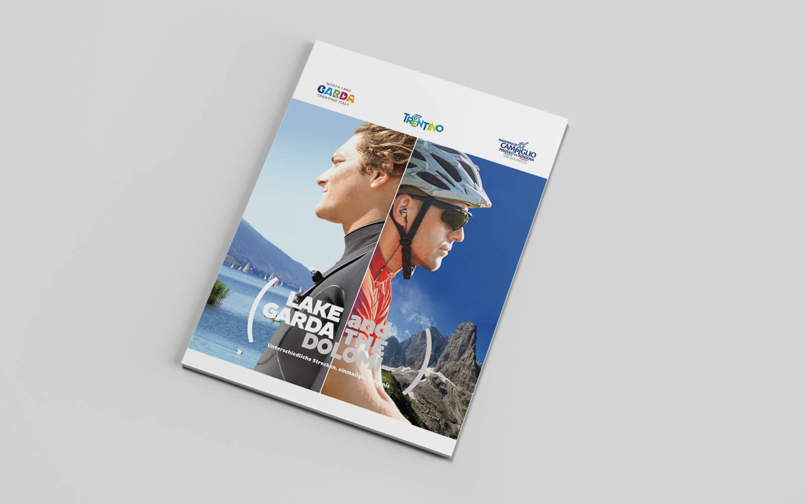 copertina catalogo turistico madonna di campiglio - Garda Trentino, progettata da diadestudio agenzia di pubblicità arco trento