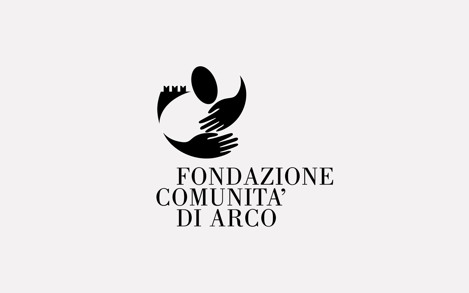 progetto del logo per fondazione comunità di arco, creato da diadestudio agenzia grafica arco trento