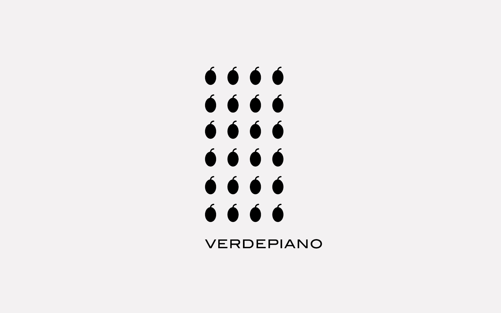 progetto del logotipo olio verdepiano b&B, versione moncolore, progetto grafico studio grafico diade studio arco di trento