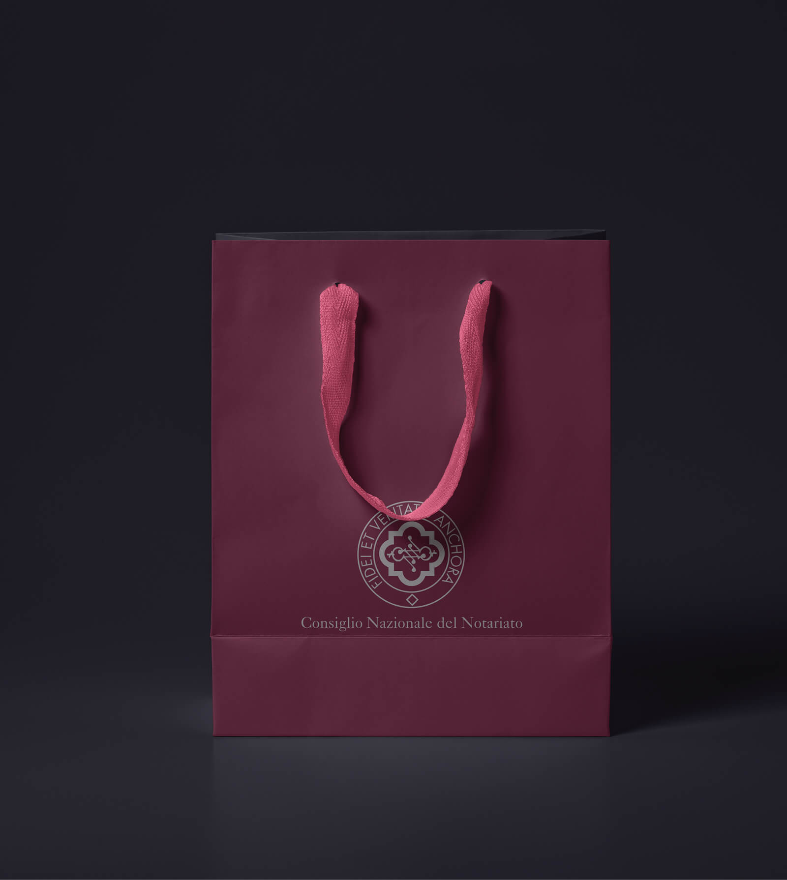 borsa - shopper in carta personalizzata creata per l'evento Congresso Notariato, progetto diade studio grafico arco trento