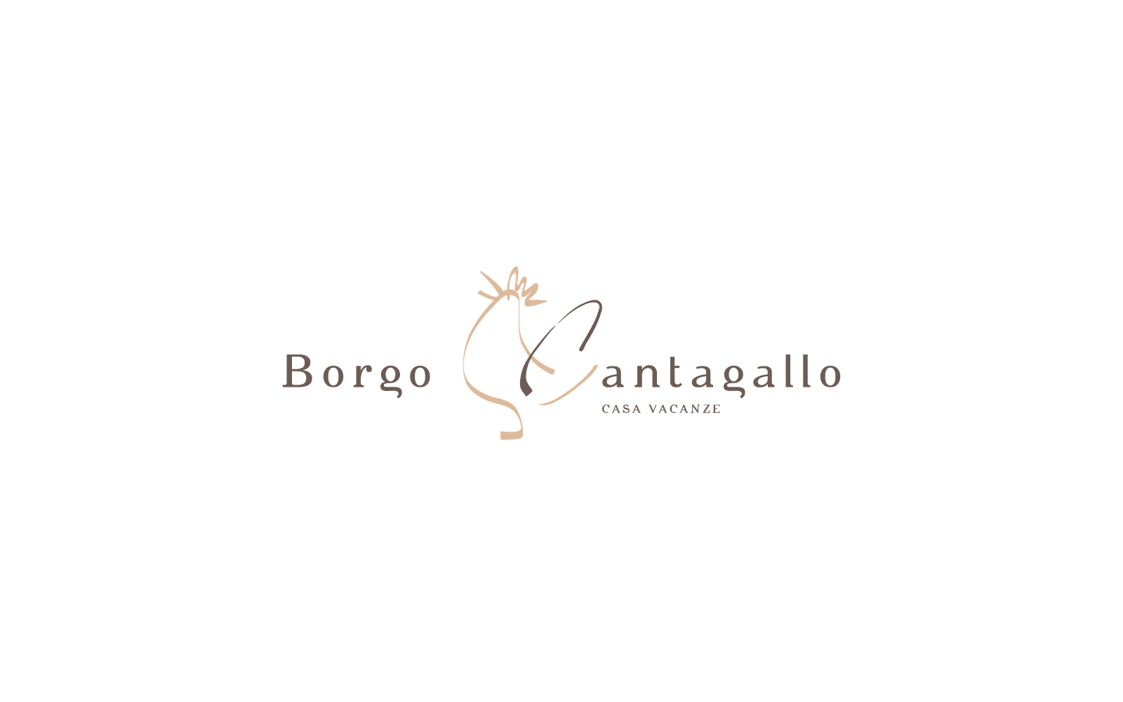 progetto grafico del logo per il b&B Borgo Cantagallo, creato dallo studio grafico Diade