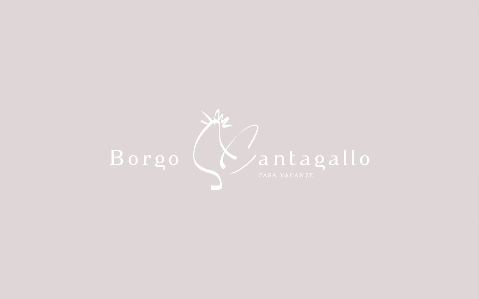 progetto del marchio borgo cantagallo in versioen negativa, ideato dallo studio grafico diade arco di trento