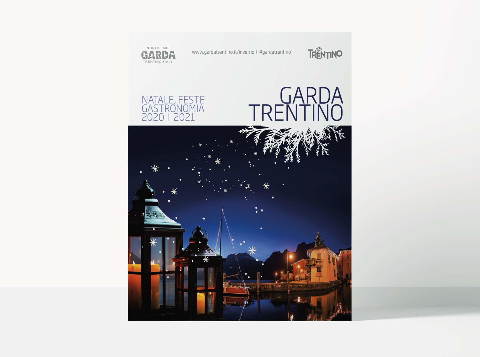 cover eventi di natale della brochure promozionale gardatrentino, progetto grafico diadestudio arco di trento