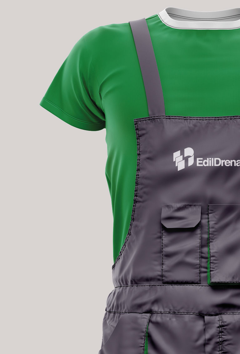 personalizzazione di abbigliamento da lavoro con il logo ed i colori aziendali. progetto per impresa edile.