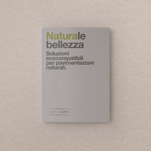 dettaglio di copertina per depliant aziendale in carta ecologica e colori naturali. progetto diadestudio