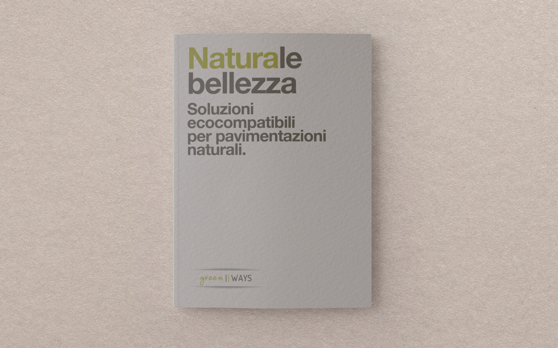 dettaglio di copertina per depliant aziendale in carta ecologica e colori naturali. progetto diadestudio